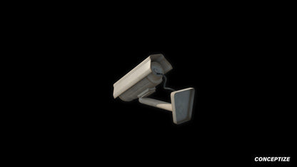 Korean CCTV security camera 3D model meticulously handcrafted PBR textured optimized Blender Unreal Engine urban surveillance public safety environments