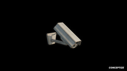 Korean CCTV security camera 3D model meticulously handcrafted PBR textured optimized Blender Unreal Engine urban surveillance public safety environments