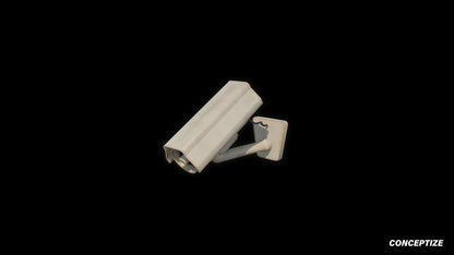 Korean CCTV security camera 3D model meticulously handcrafted PBR textured optimized Blender Unreal Engine urban surveillance public safety environments