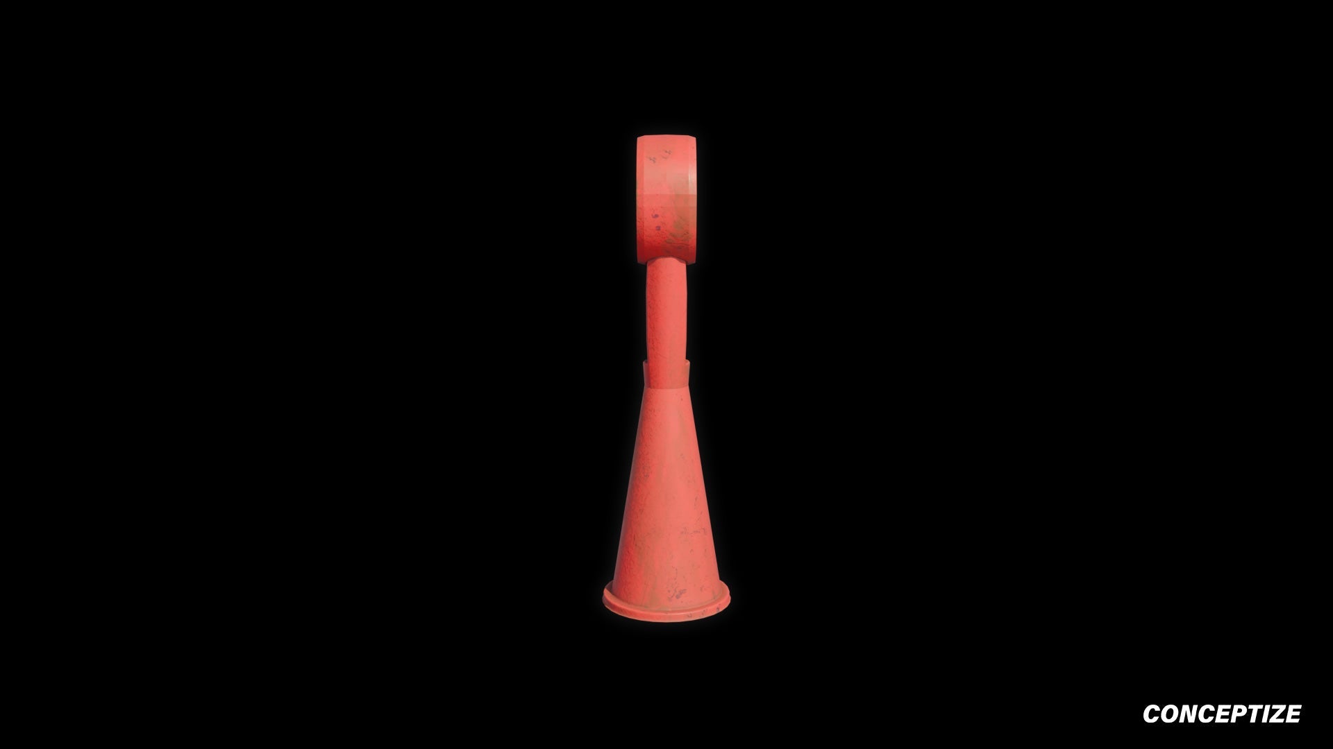 Korean cone 3D model meticulously handcrafted PBR textured optimized Blender Unreal Engine urban street construction traffic environments