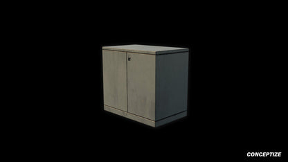 Korean electric street box unit 3D model meticulously handcrafted PBR textured optimized Blender Unreal Engine urban industrial utility environments