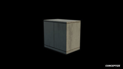 Korean electric street box unit 3D model meticulously handcrafted PBR textured optimized Blender Unreal Engine urban industrial utility environments