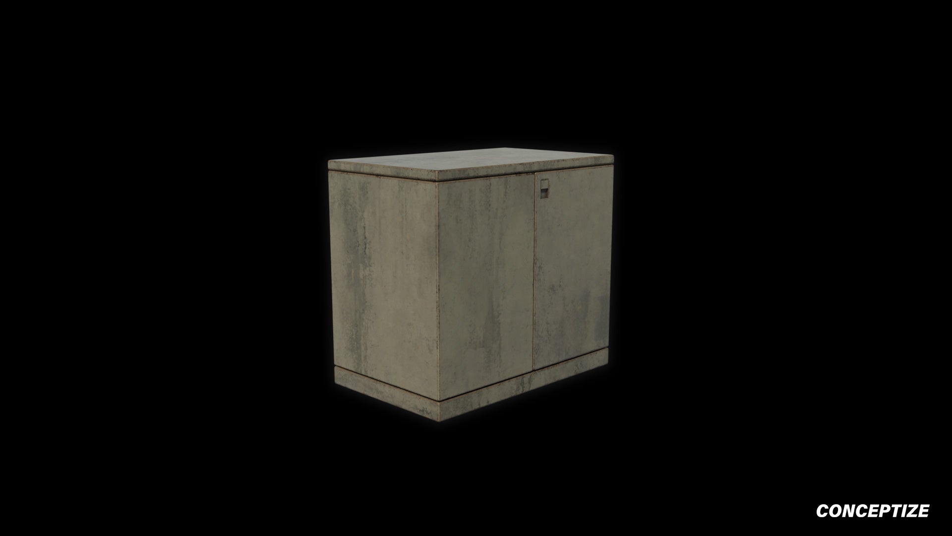 Korean electric street box unit 3D model meticulously handcrafted PBR textured optimized Blender Unreal Engine urban industrial utility environments