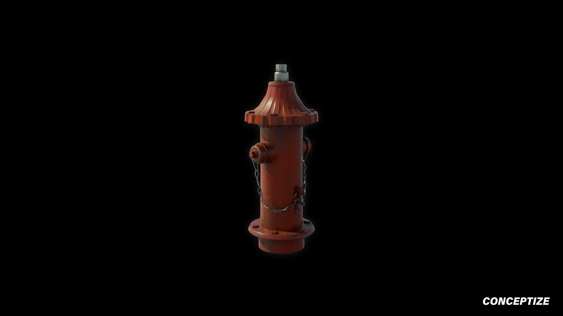 Korean fire hydrant 3D model meticulously handcrafted PBR textured optimized Blender Unreal Engine urban streets public safety environments
