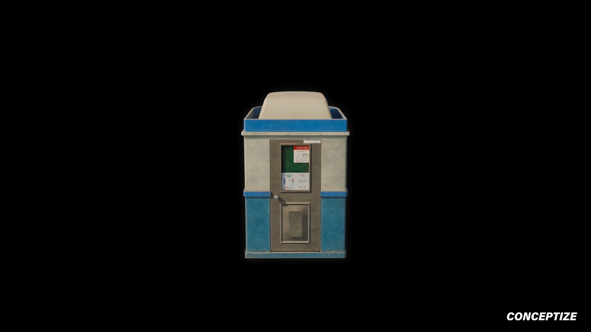 Korean kyosk 3D model meticulously handcrafted PBR textured optimized Blender Unreal Engine urban streets commercial storefront environments