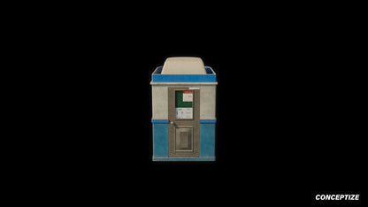 Korean kyosk 3D model meticulously handcrafted PBR textured optimized Blender Unreal Engine urban streets commercial storefront environments