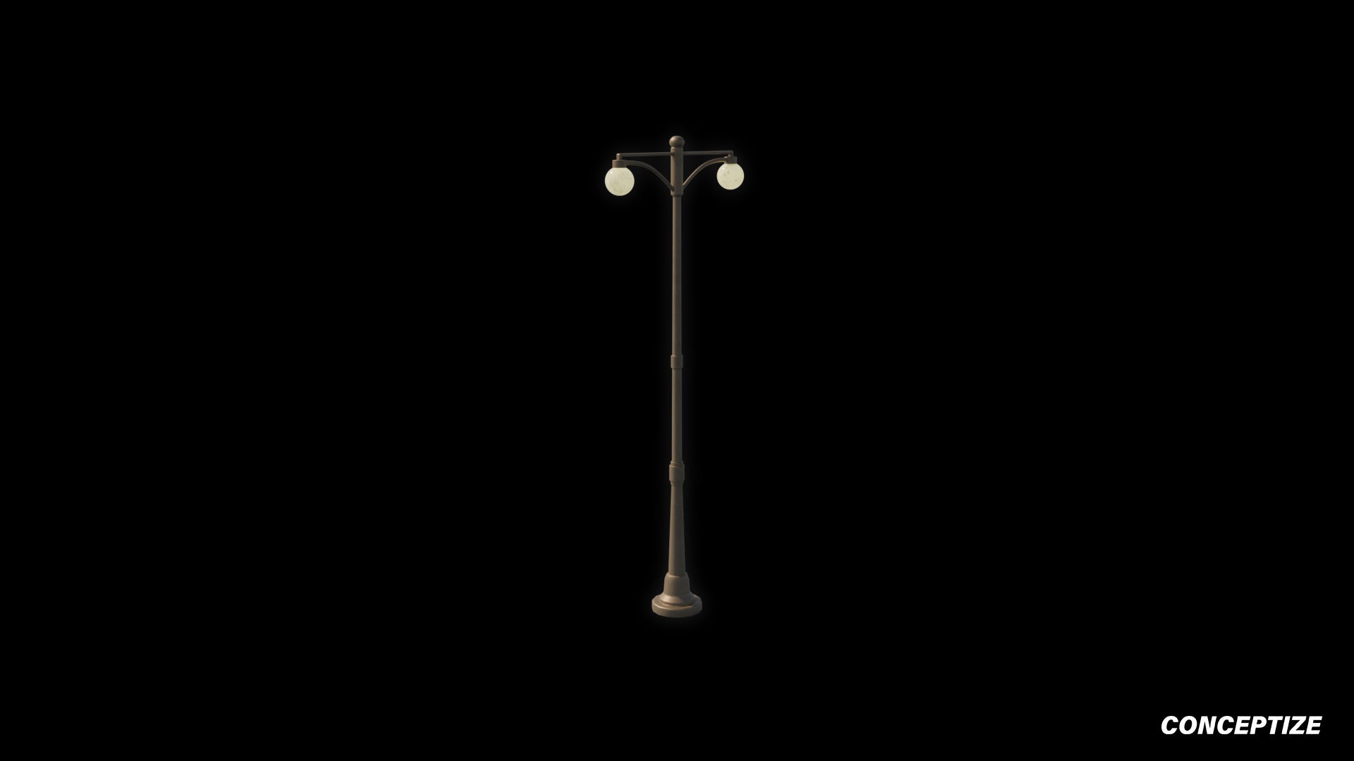Korean light pole 3D model meticulously handcrafted PBR textured optimized Blender Unreal Engine urban streets public lighting environments