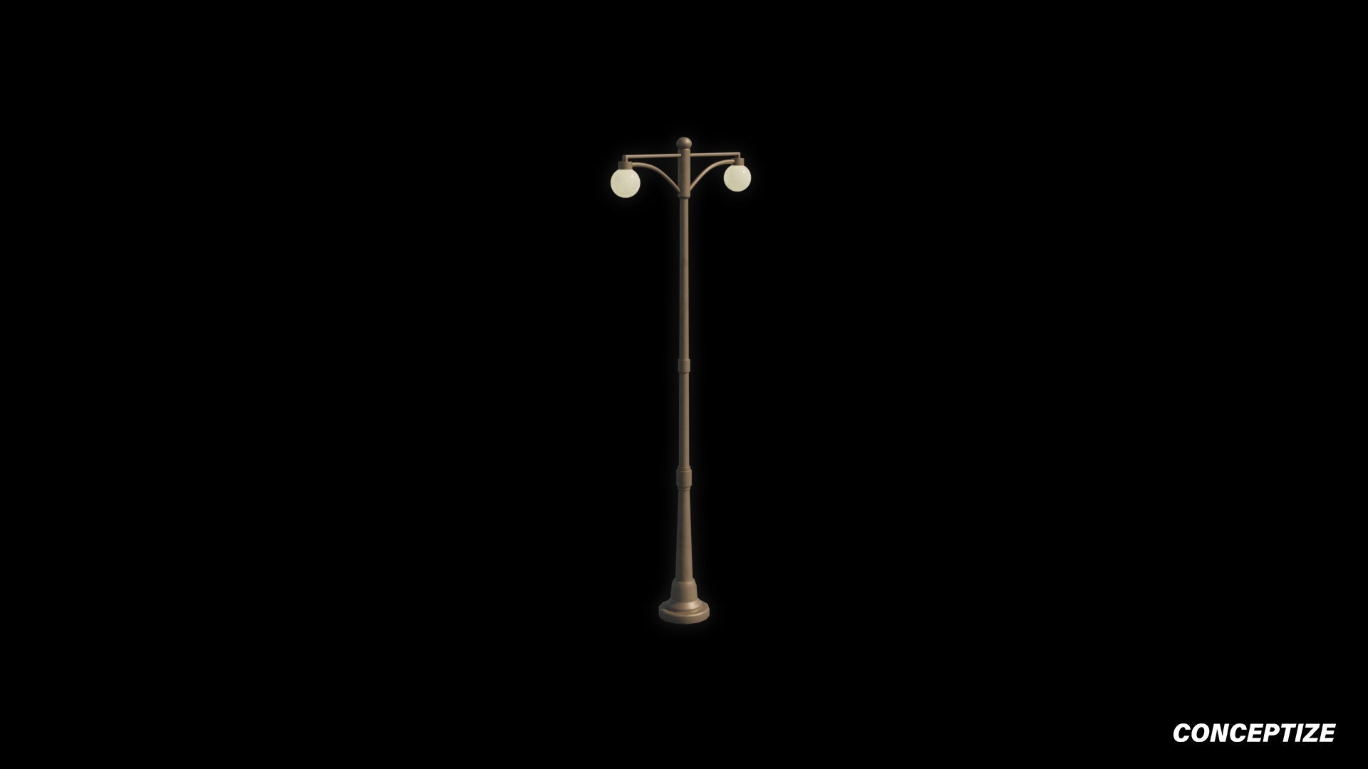 Korean light pole 3D model meticulously handcrafted PBR textured optimized Blender Unreal Engine urban streets public lighting environments
