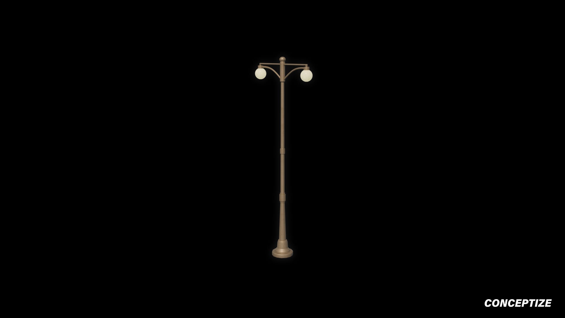 Korean light pole 3D model meticulously handcrafted PBR textured optimized Blender Unreal Engine urban streets public lighting environments