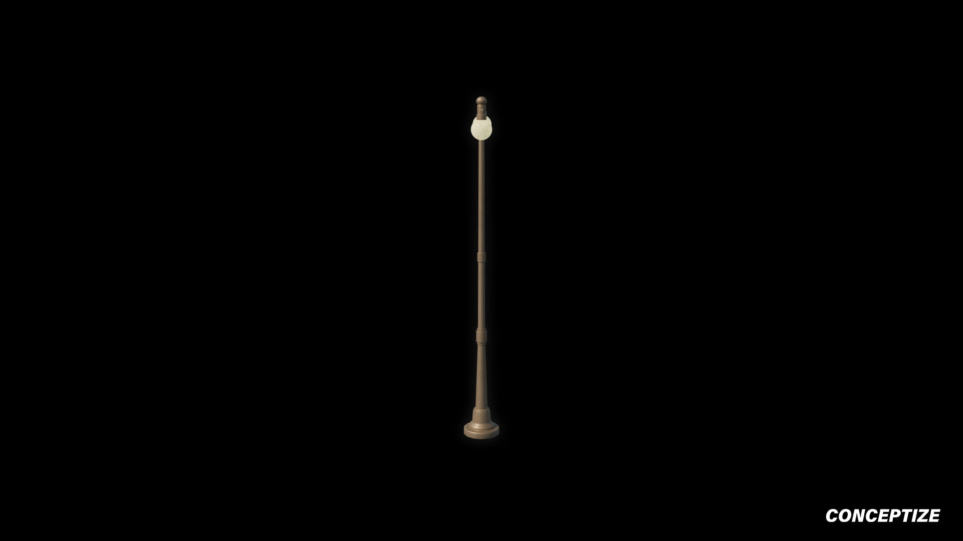 Korean light pole 3D model meticulously handcrafted PBR textured optimized Blender Unreal Engine urban streets public lighting environments
