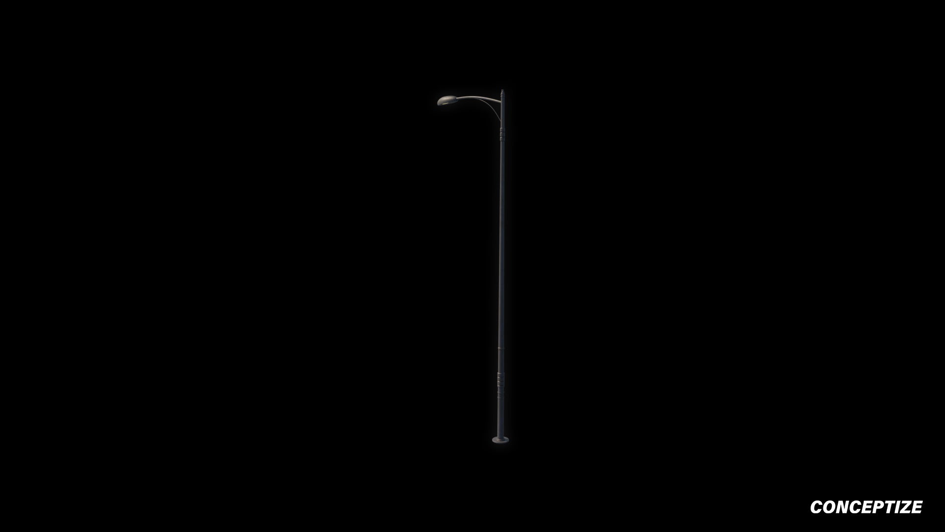 Korean light pole 3D model meticulously handcrafted PBR textured optimized Blender Unreal Engine urban streets public lighting environments