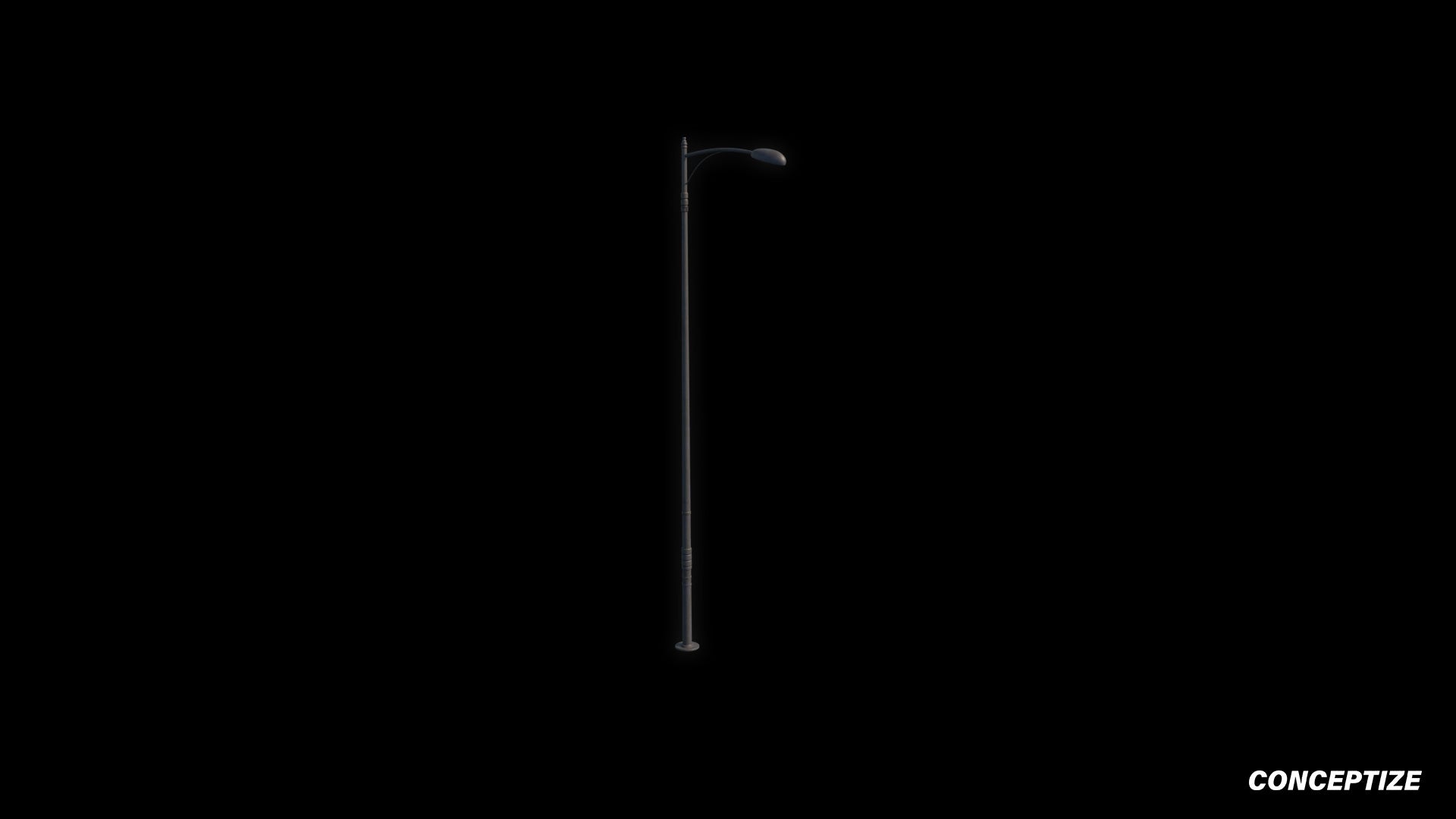Korean light pole 3D model meticulously handcrafted PBR textured optimized Blender Unreal Engine urban streets public lighting environments