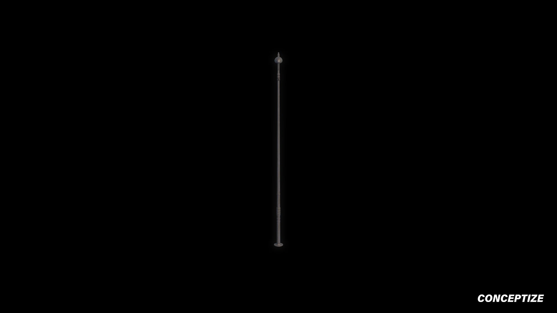Korean light pole 3D model meticulously handcrafted PBR textured optimized Blender Unreal Engine urban streets public lighting environments