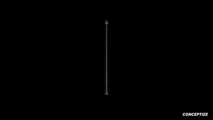 Korean light pole 3D model meticulously handcrafted PBR textured optimized Blender Unreal Engine urban streets public lighting environments