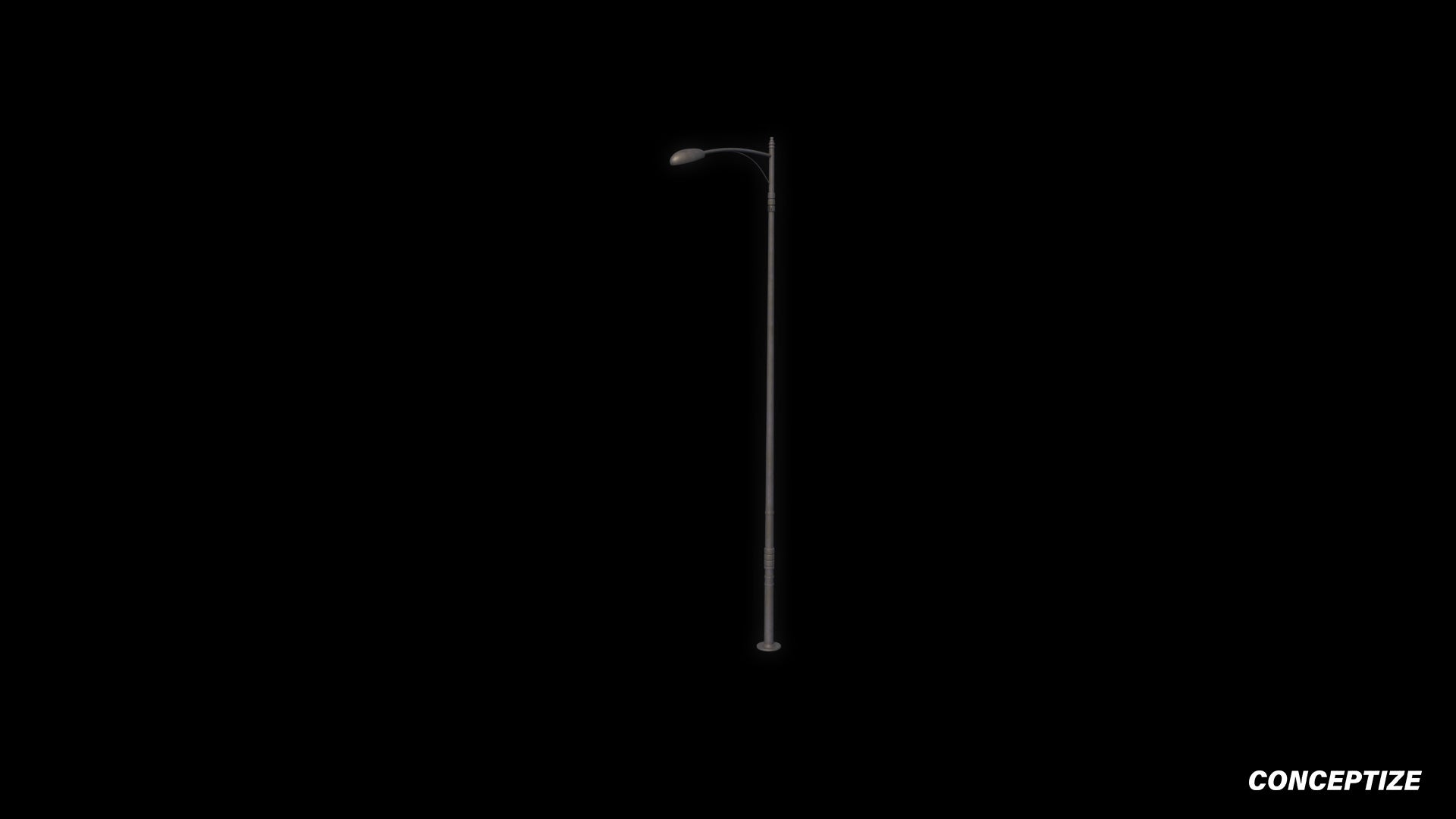 Korean light pole 3D model meticulously handcrafted PBR textured optimized Blender Unreal Engine urban streets public lighting environments