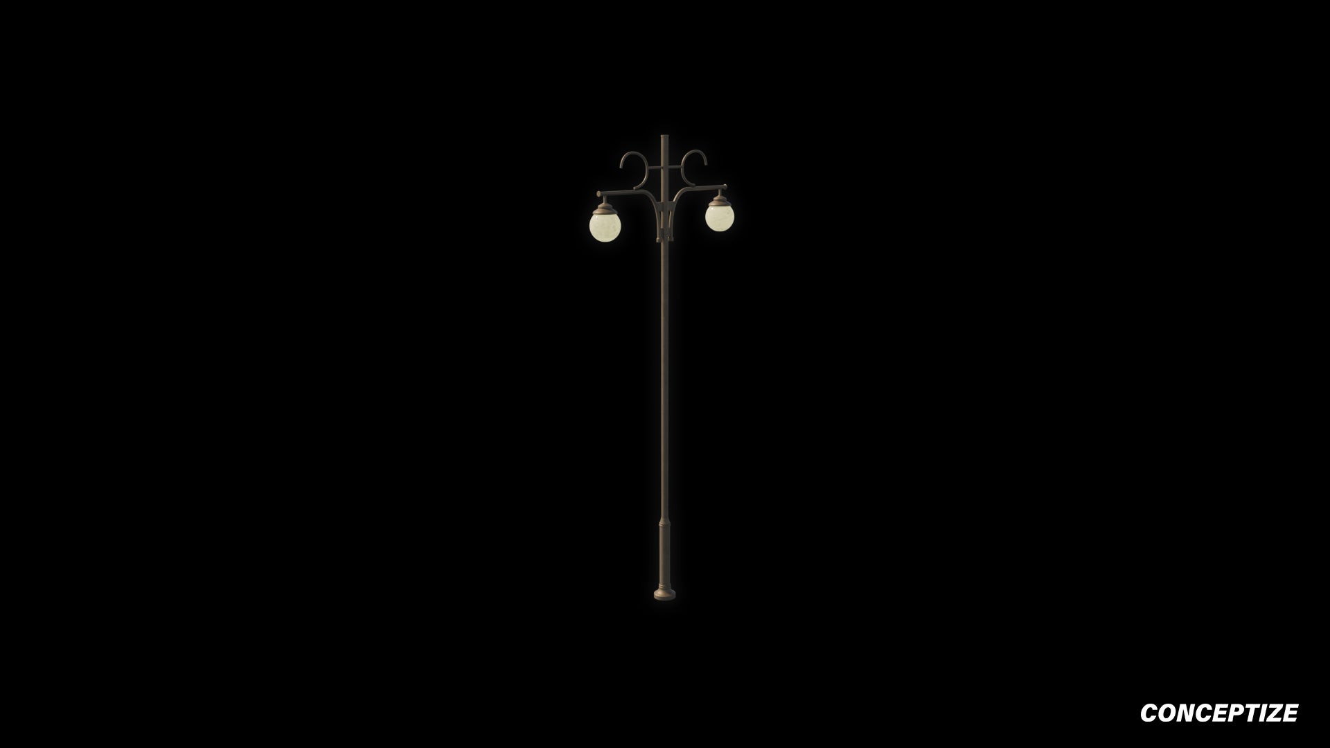 Korean light pole 3D model meticulously handcrafted PBR textured optimized Blender Unreal Engine urban streets public lighting environments