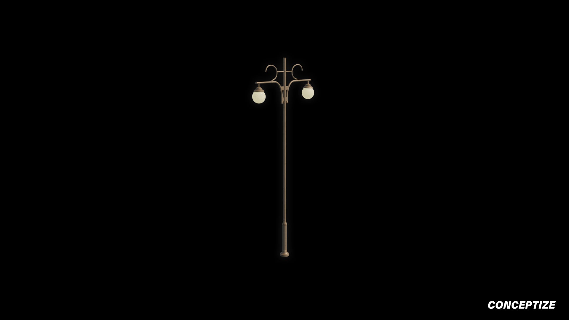 Korean light pole 3D model meticulously handcrafted PBR textured optimized Blender Unreal Engine urban streets public lighting environments