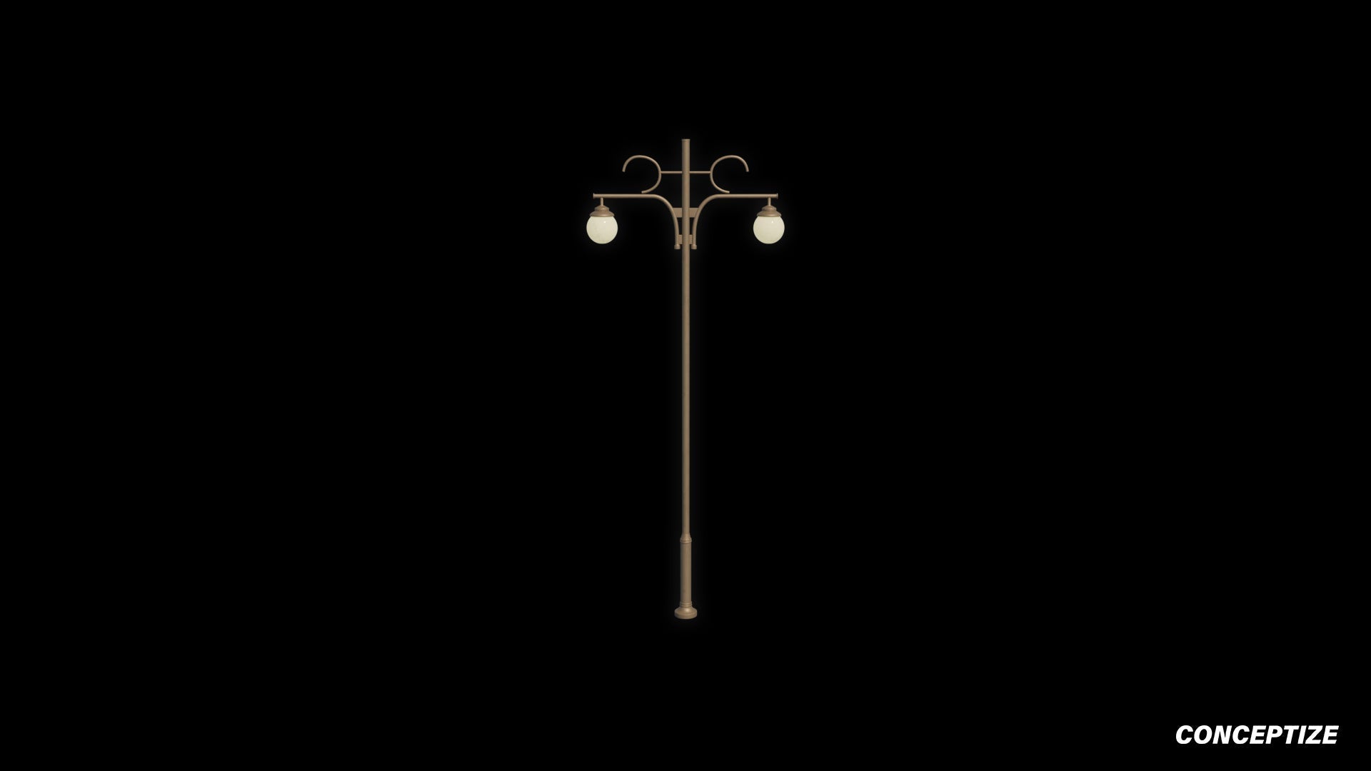 Korean light pole 3D model meticulously handcrafted PBR textured optimized Blender Unreal Engine urban streets public lighting environments