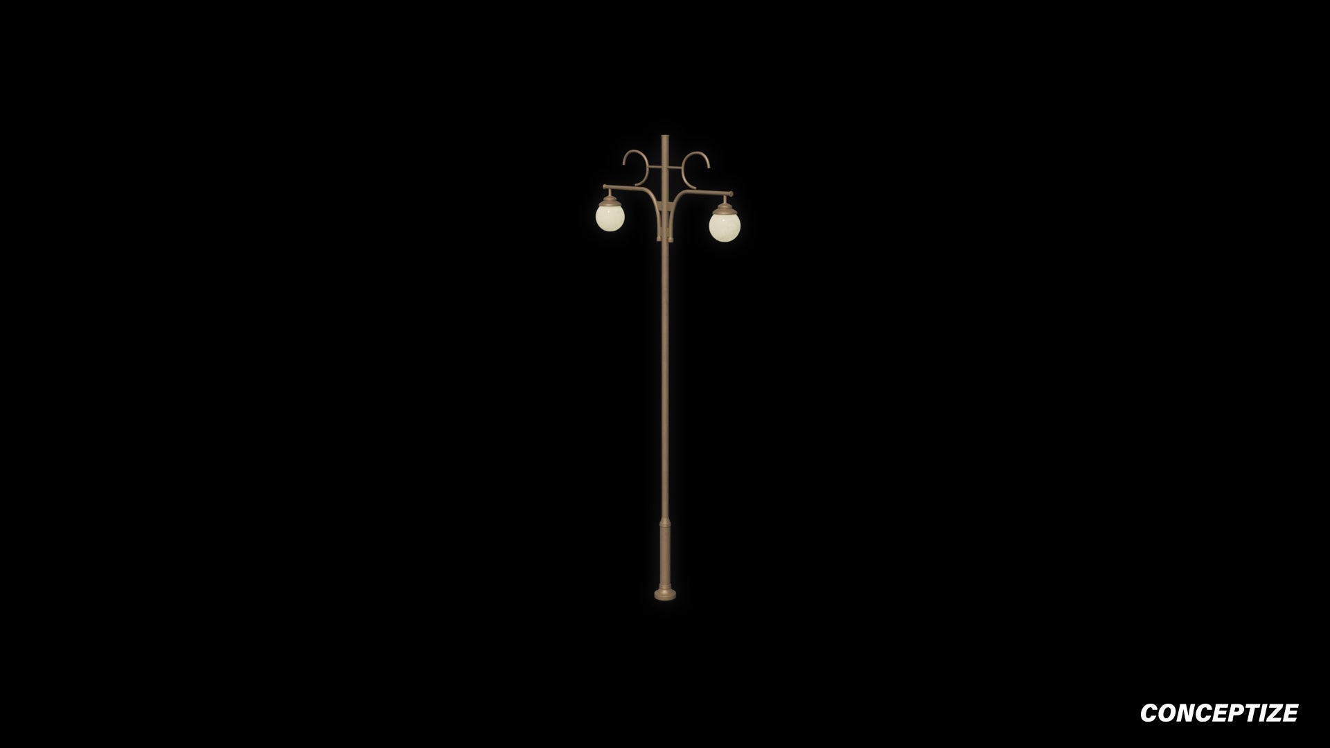 Korean light pole 3D model meticulously handcrafted PBR textured optimized Blender Unreal Engine urban streets public lighting environments