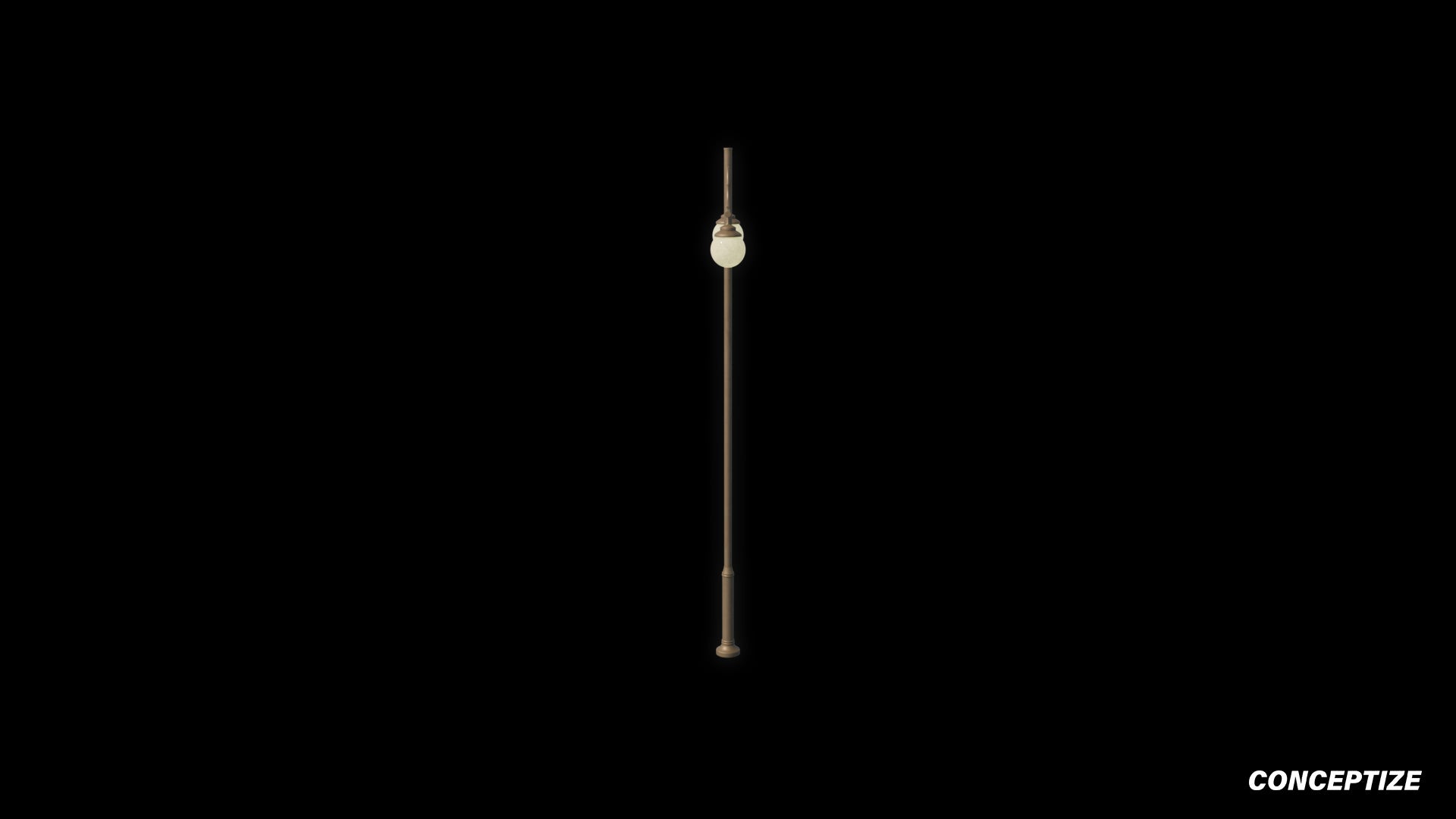 Korean light pole 3D model meticulously handcrafted PBR textured optimized Blender Unreal Engine urban streets public lighting environments