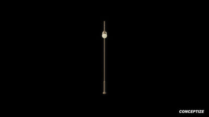 Korean light pole 3D model meticulously handcrafted PBR textured optimized Blender Unreal Engine urban streets public lighting environments