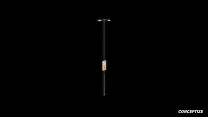 Korean light pole 3D model meticulously handcrafted PBR textured optimized Blender Unreal Engine urban streets public lighting environments