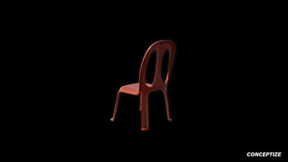 Korean plastic chair 3D model meticulously handcrafted PBR textured optimized Blender Unreal Engine urban residential commercial environments