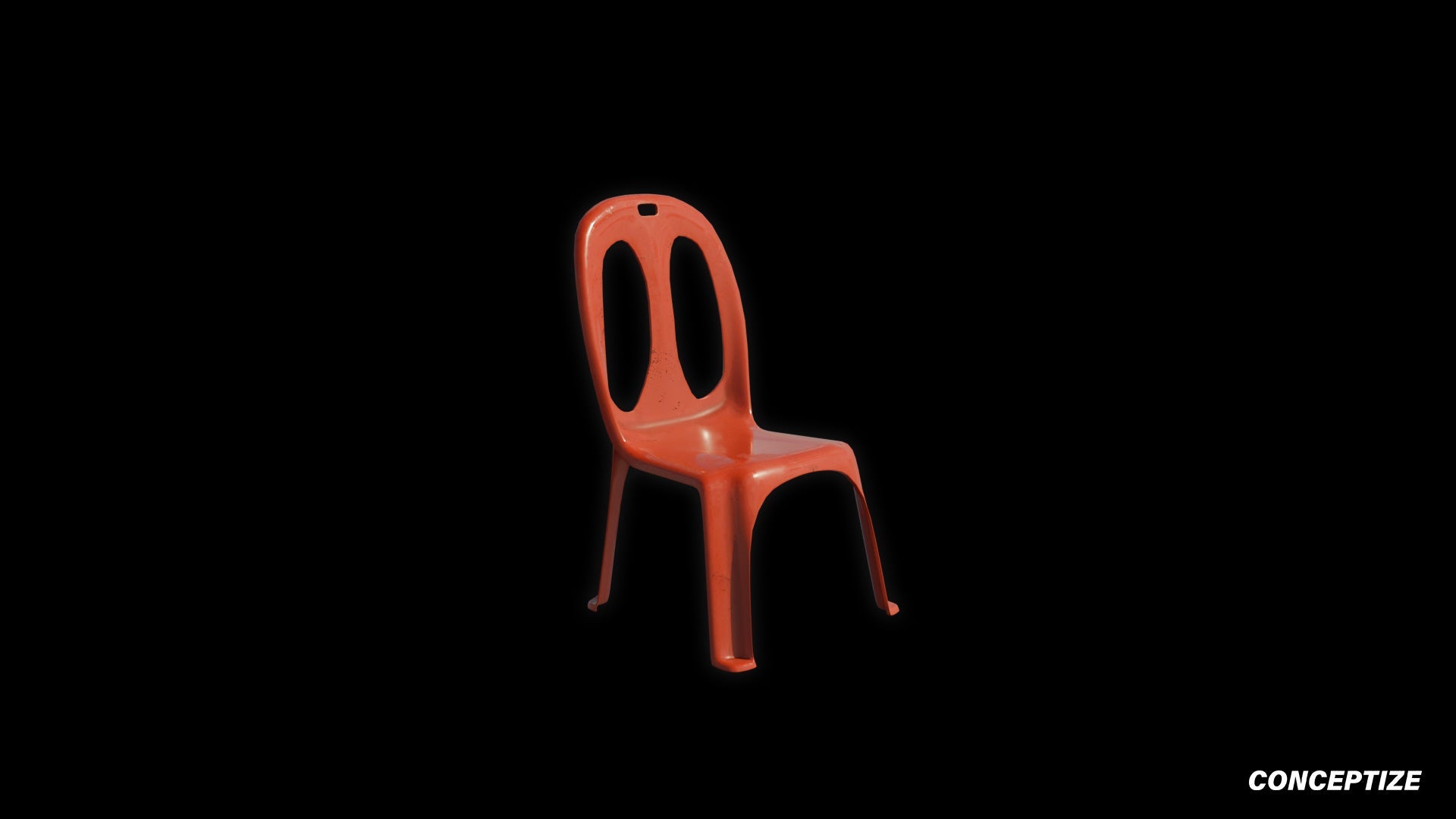 Korean plastic chair 3D model meticulously handcrafted PBR textured optimized Blender Unreal Engine urban residential commercial environments