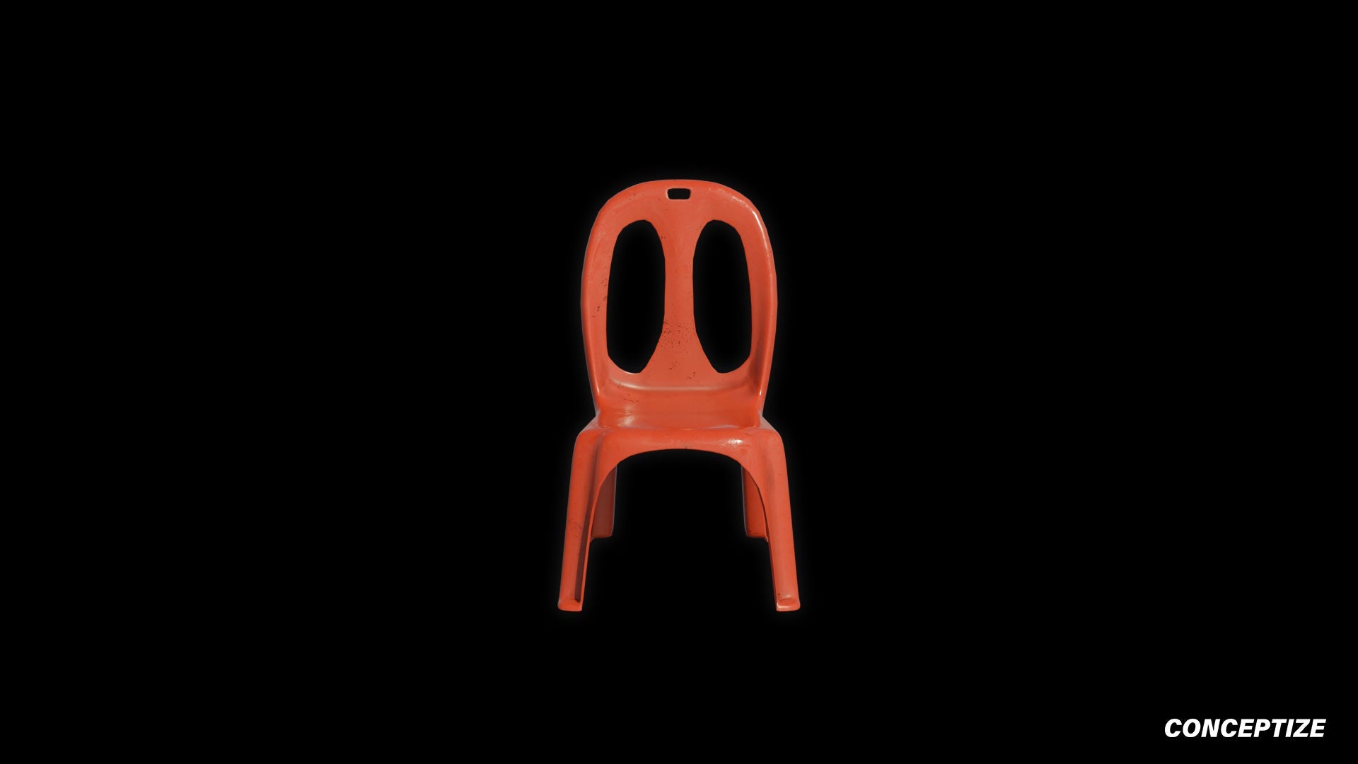 Korean plastic chair 3D model meticulously handcrafted PBR textured optimized Blender Unreal Engine urban residential commercial environments