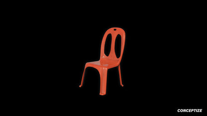 Korean plastic chair 3D model meticulously handcrafted PBR textured optimized Blender Unreal Engine urban residential commercial environments