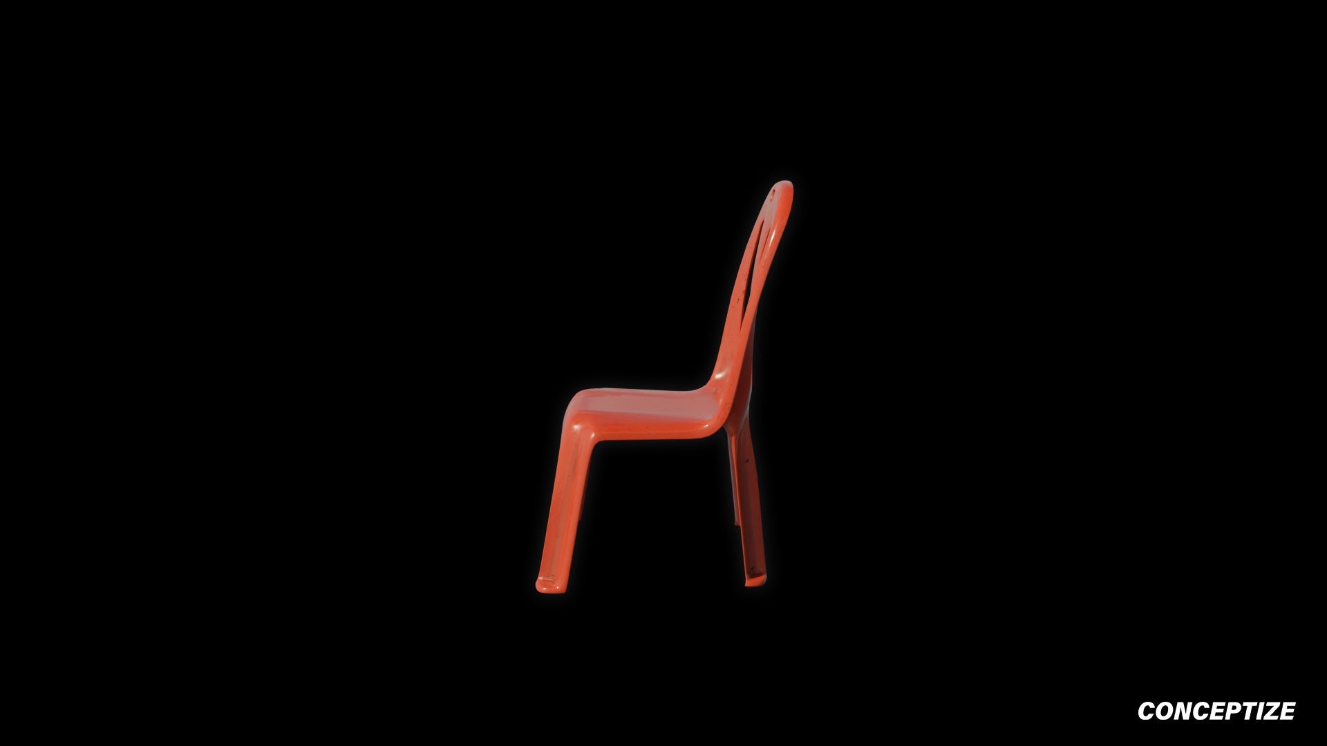 Korean plastic chair 3D model meticulously handcrafted PBR textured optimized Blender Unreal Engine urban residential commercial environments