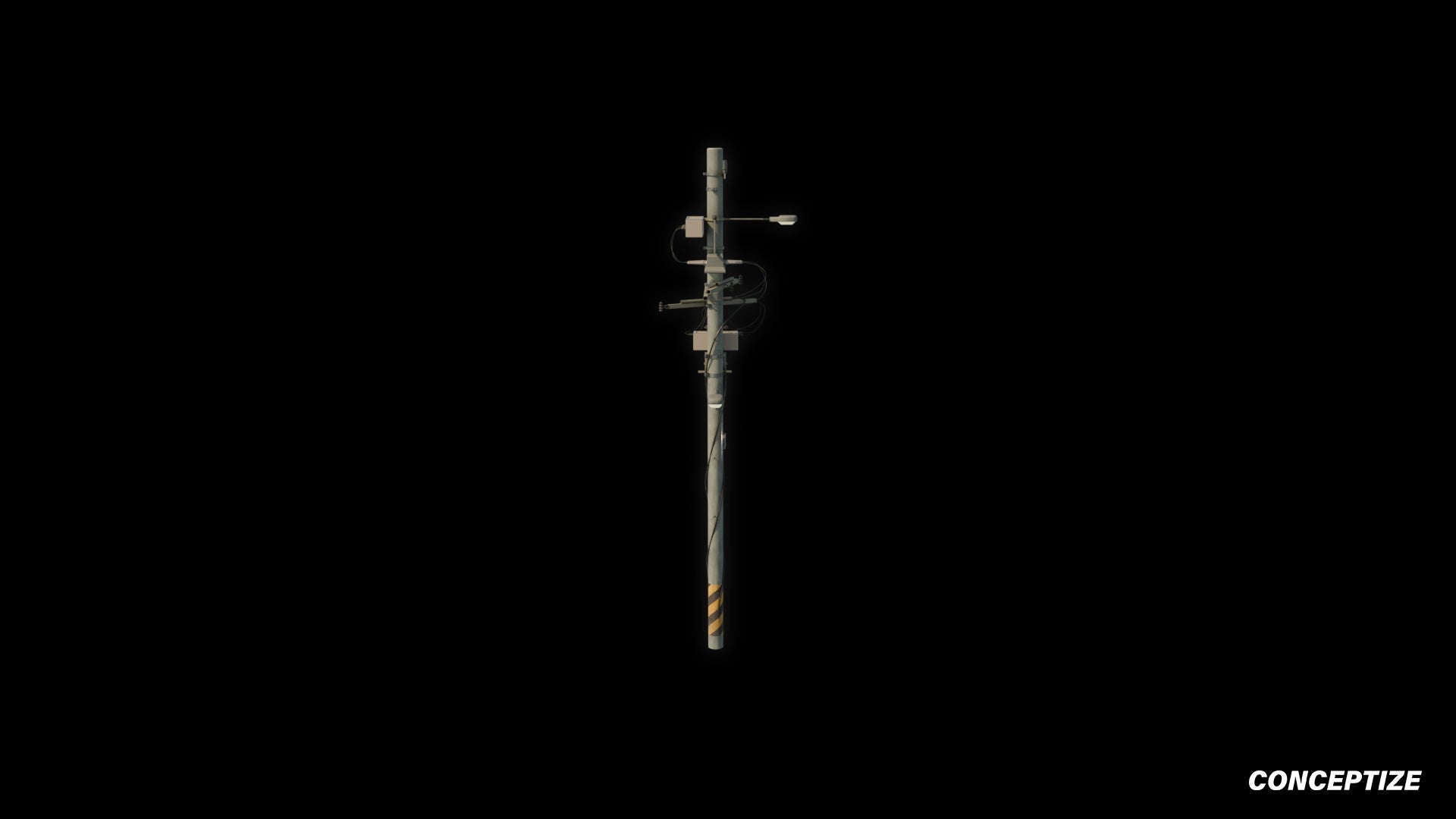 Korean power pole 3D model meticulously handcrafted PBR textured optimized Blender Unreal Engine urban streets electrical infrastructure environments