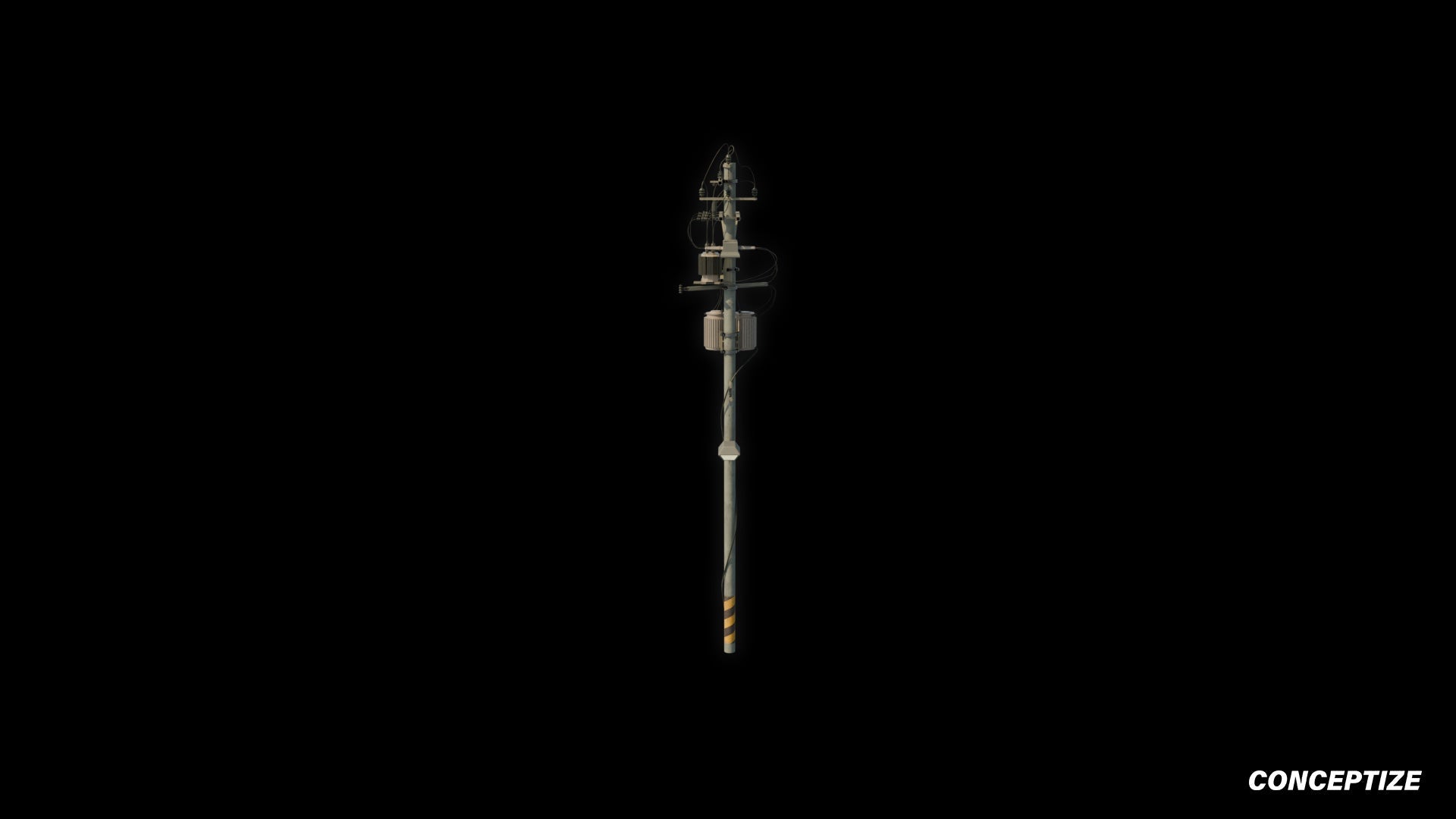 Korean power pole 3D model meticulously handcrafted PBR textured optimized Blender Unreal Engine urban streets electrical infrastructure environments