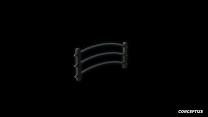 Korean street fence Seoul 3D model meticulously handcrafted PBR textured optimized Blender Unreal Engine urban city public environments