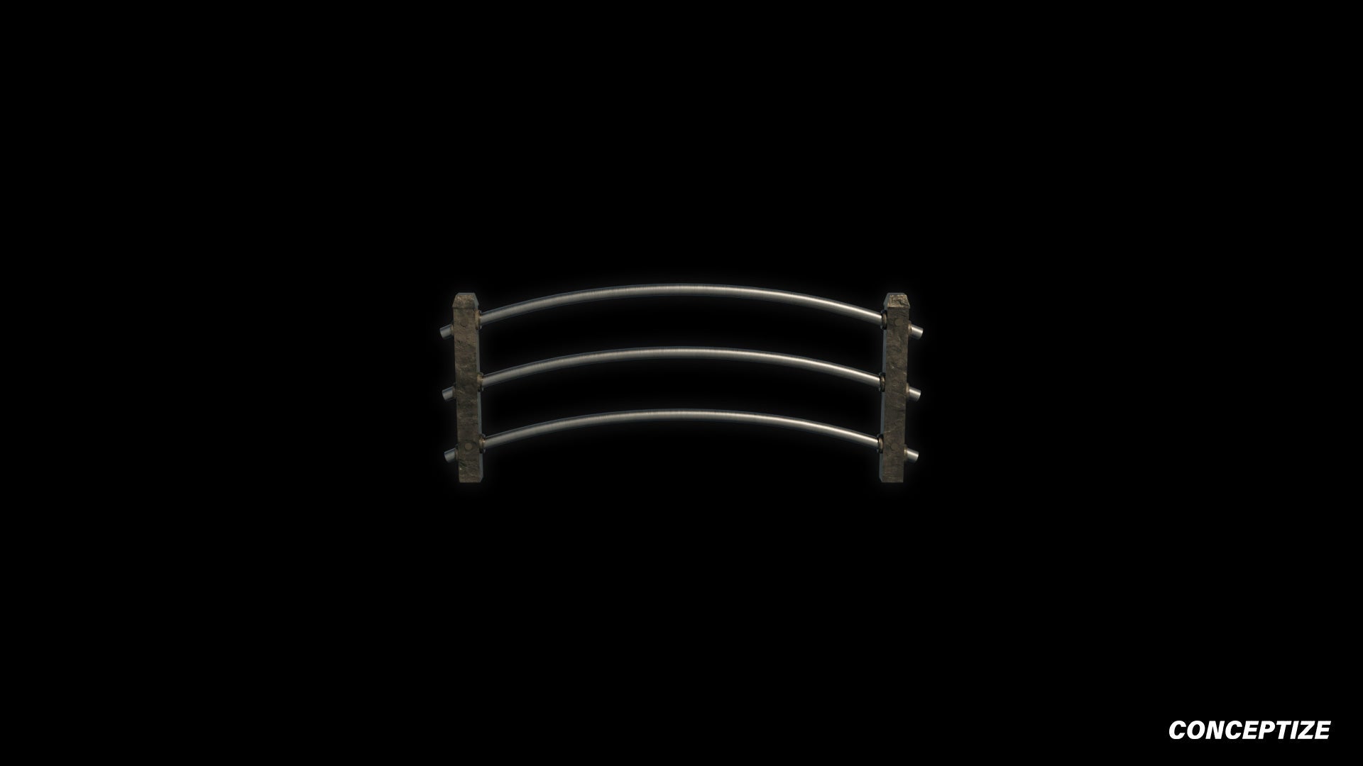 Korean street fence Seoul 3D model meticulously handcrafted PBR textured optimized Blender Unreal Engine urban city public environments