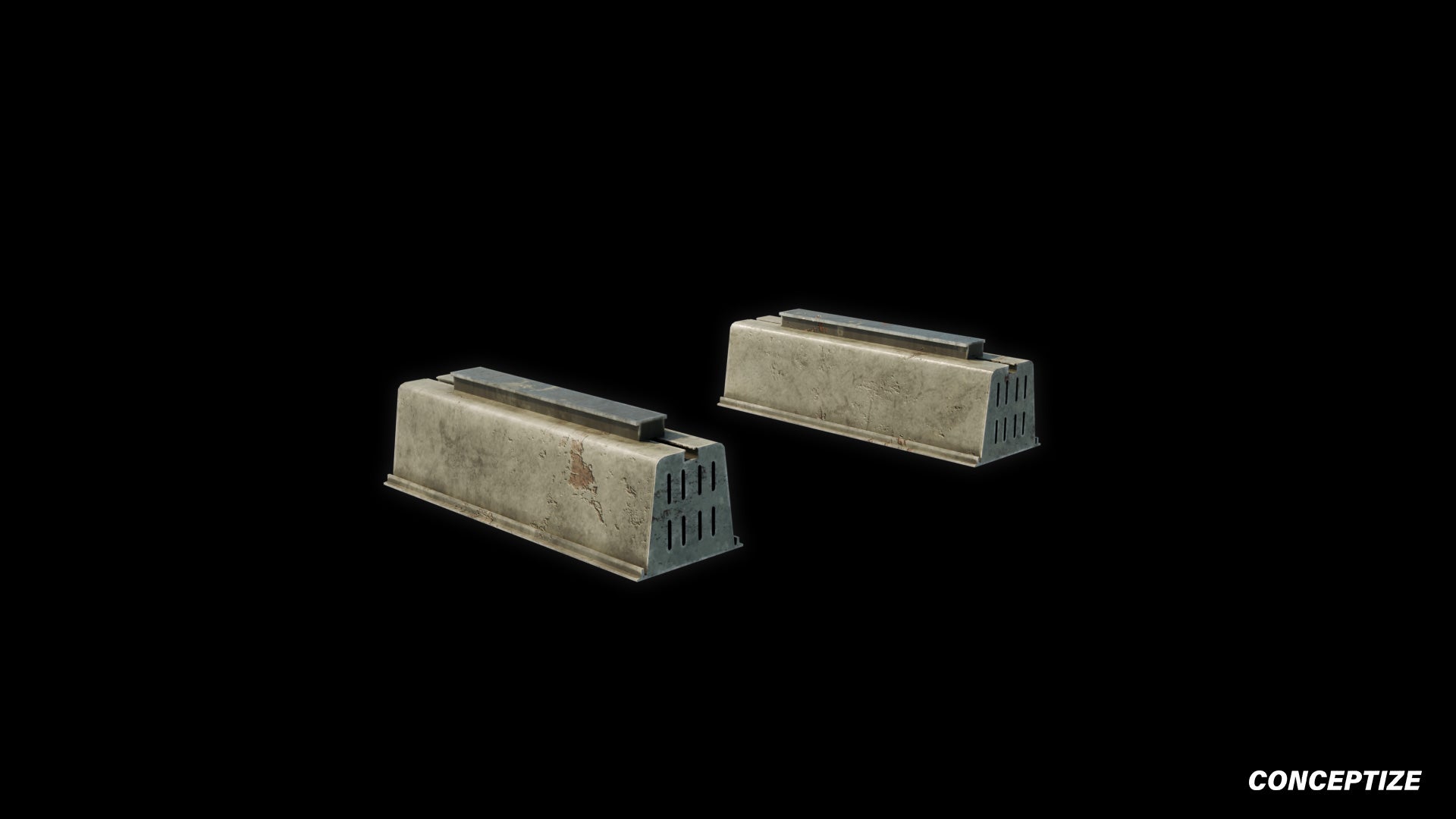 on ground air conditioner stand south korea japan pbr 3d asset blender unreal engine urban prop