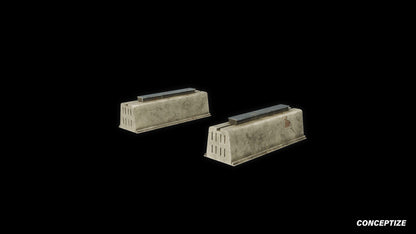 on ground air conditioner stand south korea japan pbr 3d asset blender unreal engine urban prop