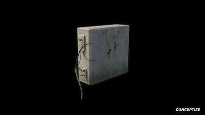 seoul air conditioner 3d asset pbr blender unreal engine korean urban prop