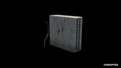 seoul air conditioner 3d asset pbr blender unreal engine korean urban prop