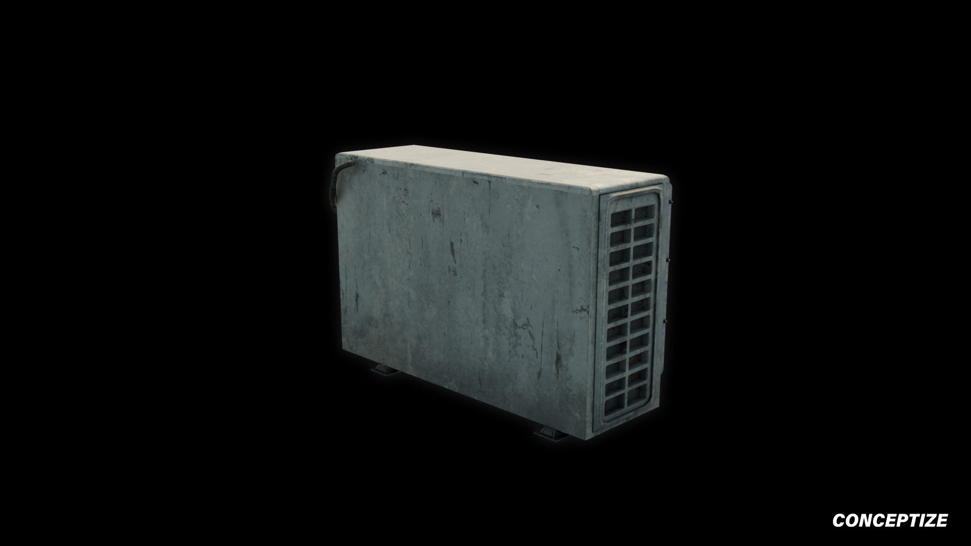 seoul air conditioner 3d asset pbr blender unreal engine korean urban prop