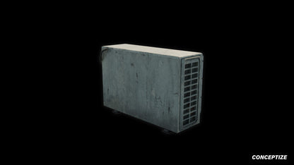 seoul air conditioner 3d asset pbr blender unreal engine korean urban prop