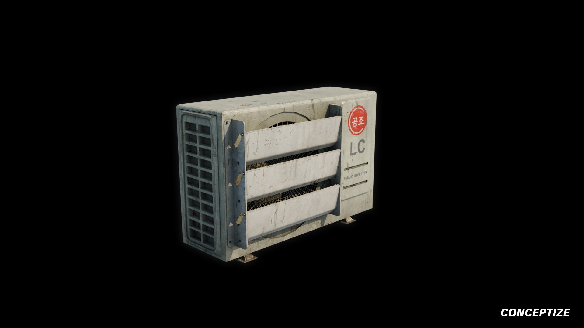 seoul air conditioner 3d asset pbr blender unreal engine korean urban prop