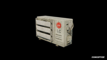 seoul air conditioner 3d asset pbr blender unreal engine korean urban prop