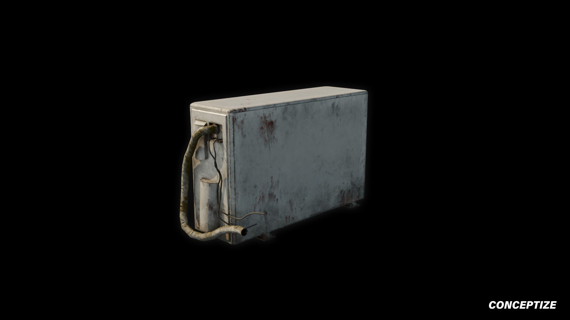 seoul air conditioner 3d asset pbr blender unreal engine korean urban prop