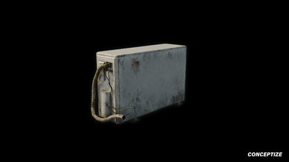 seoul air conditioner 3d asset pbr blender unreal engine korean urban prop