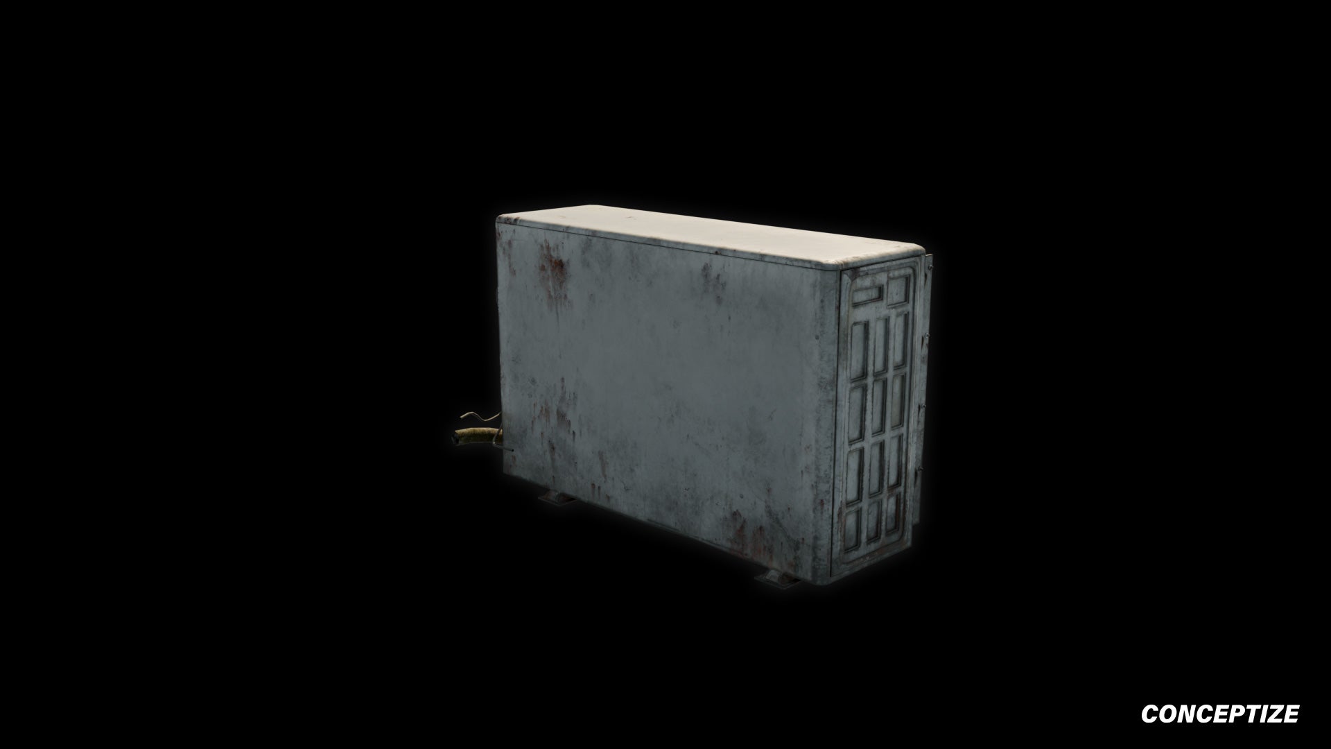 seoul air conditioner 3d asset pbr blender unreal engine korean urban prop