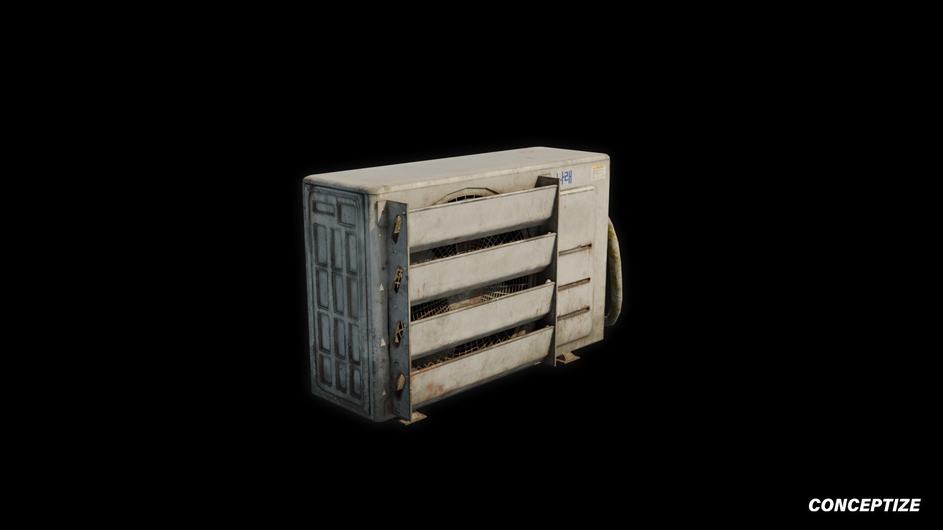 seoul air conditioner 3d asset pbr blender unreal engine korean urban prop
