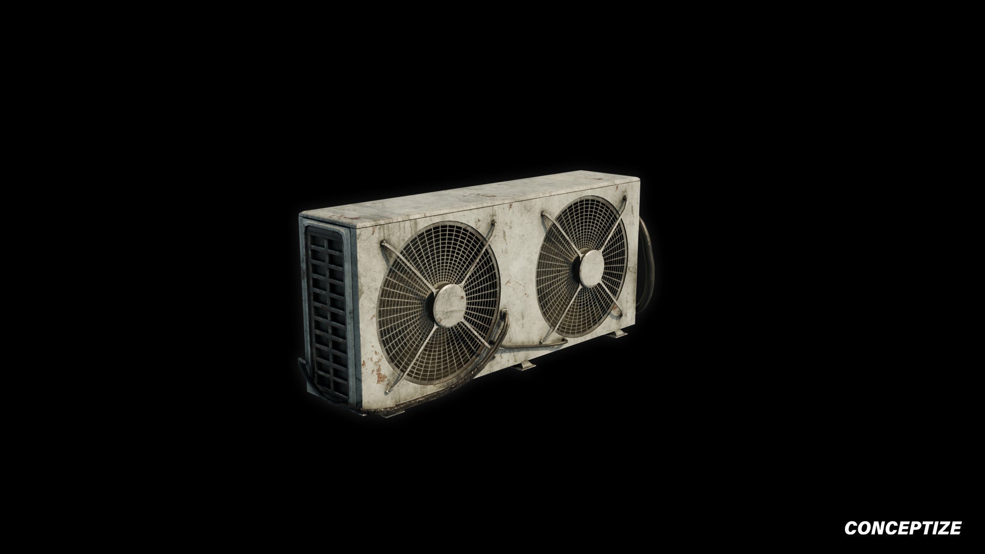 seoul air conditioner 3d asset pbr blender unreal engine korean urban prop