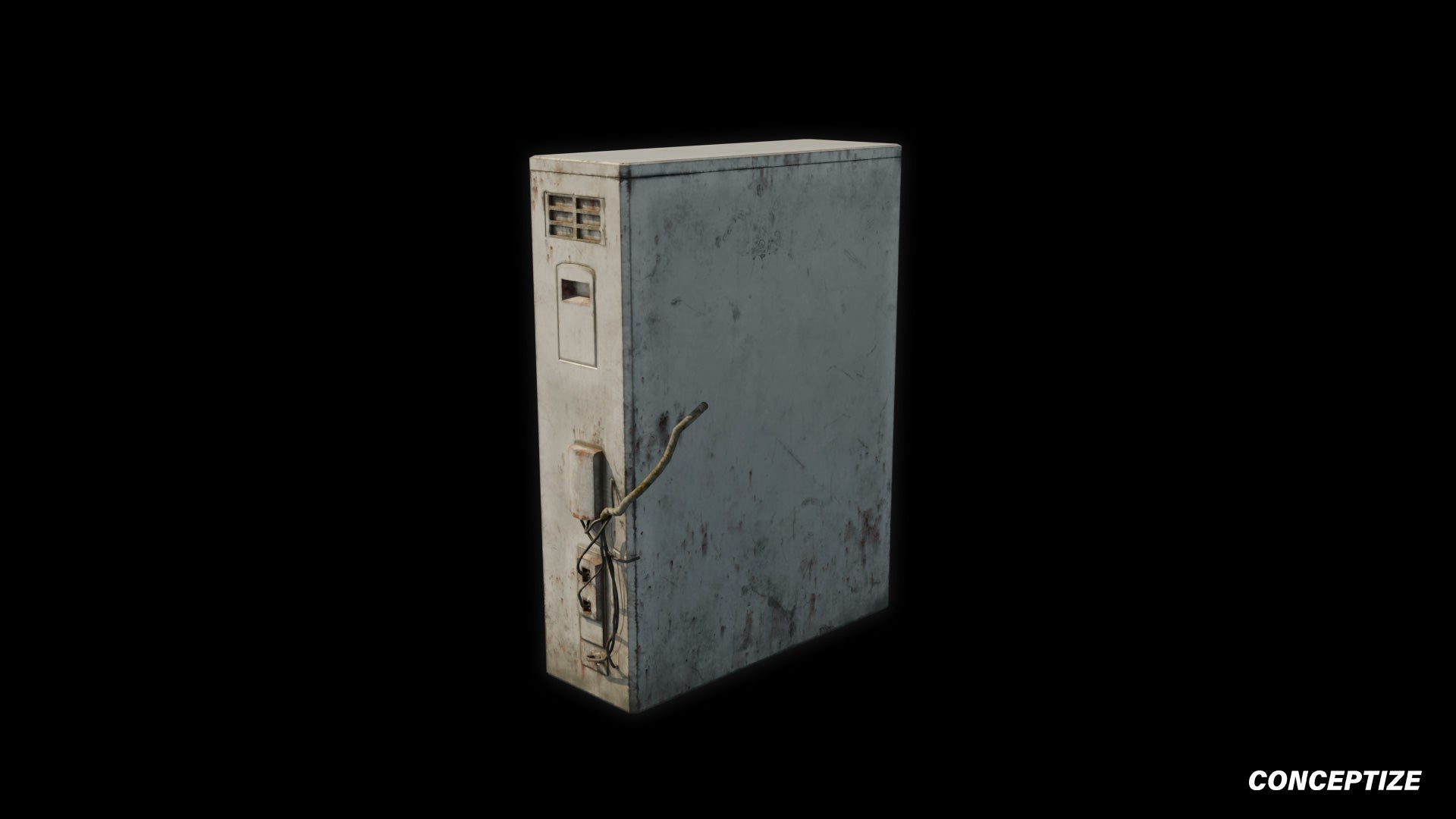 seoul antenna dish 3d asset pbr blender unreal engine rooftop balcony urban prop