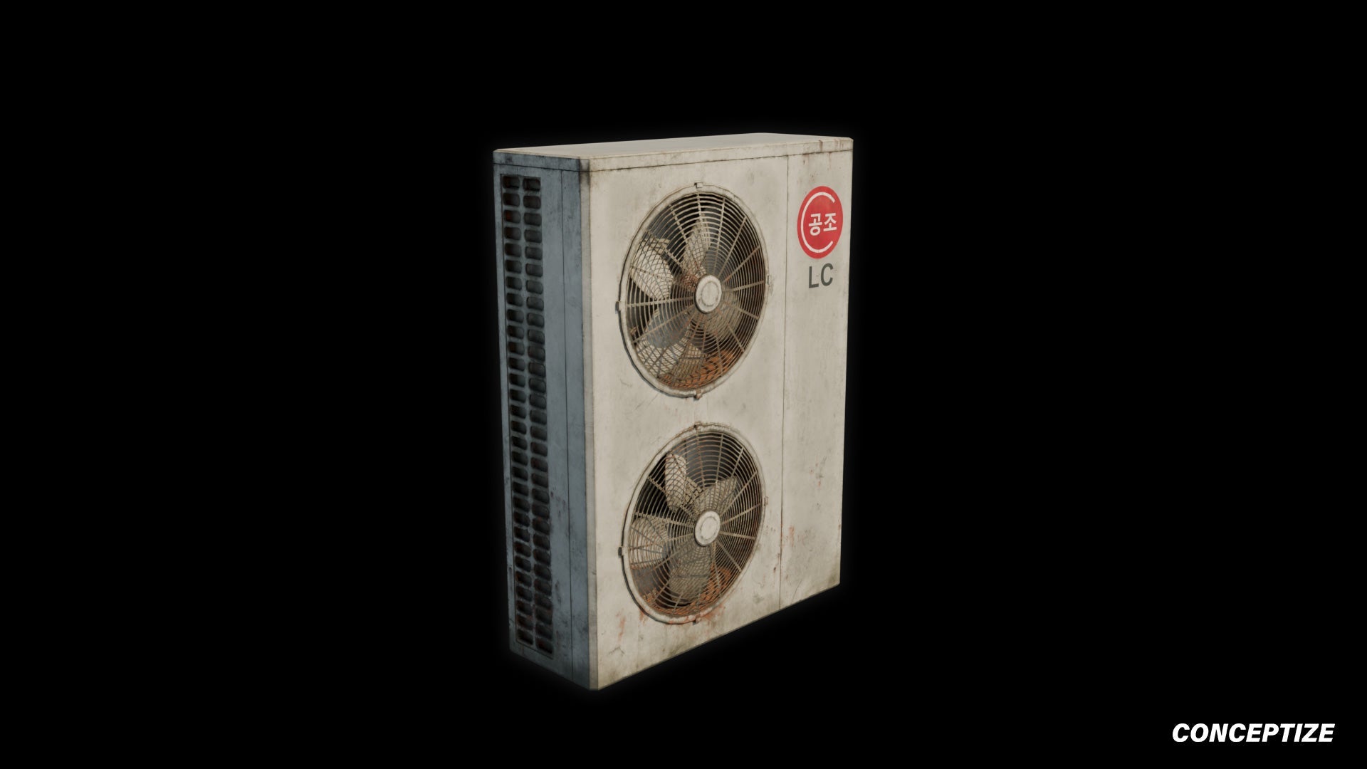 seoul antenna dish 3d asset pbr blender unreal engine rooftop balcony urban prop